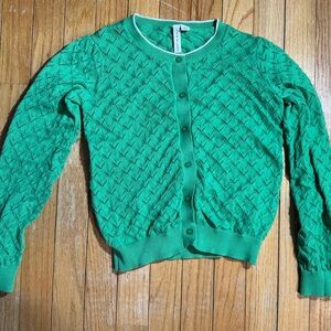 Janie and Jack Vibrant Green Cardigan